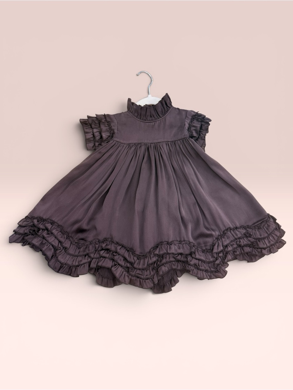 Carolina Zapf New York | 100% Silk Ruffle Dress | 2T | EUC